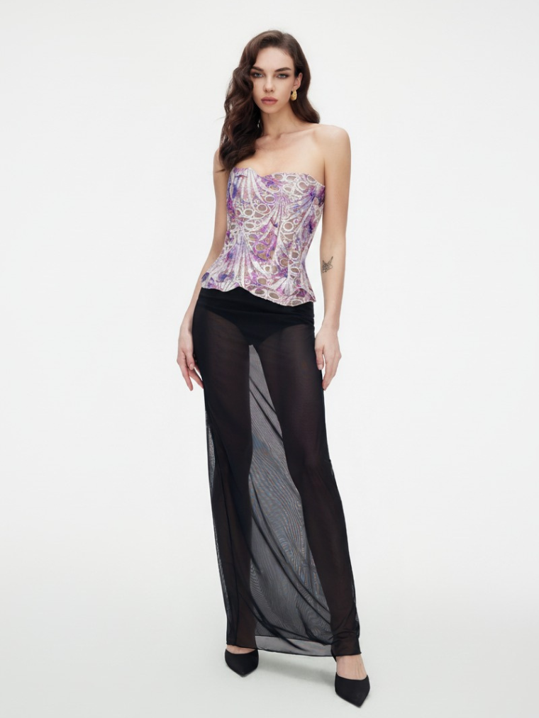 Apparel Mart Florence Lace Strapless Corset Top