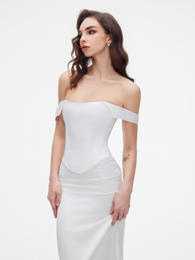 Apparel Mart Off-Shoulder Corset Top