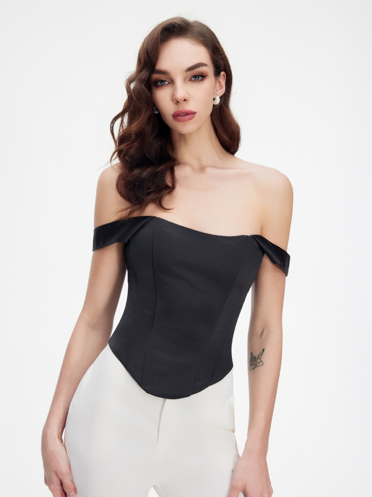 Apparel Mart Off-Shoulder Corset Top