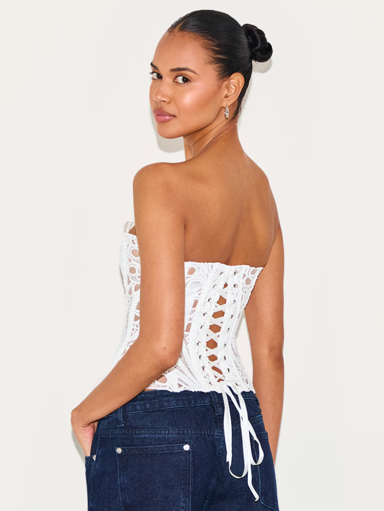 Apparel Mart Florence Lace Strapless Corset Top