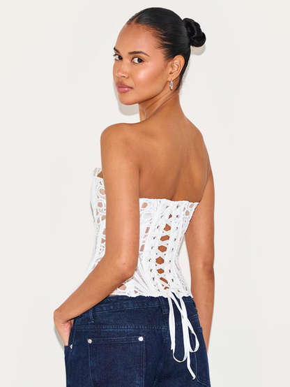 Apparel Mart Florence Lace Strapless Corset Top
